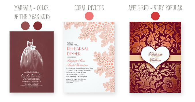 red hues wedding colors