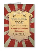 carnival movie premiere wedding thank you cards